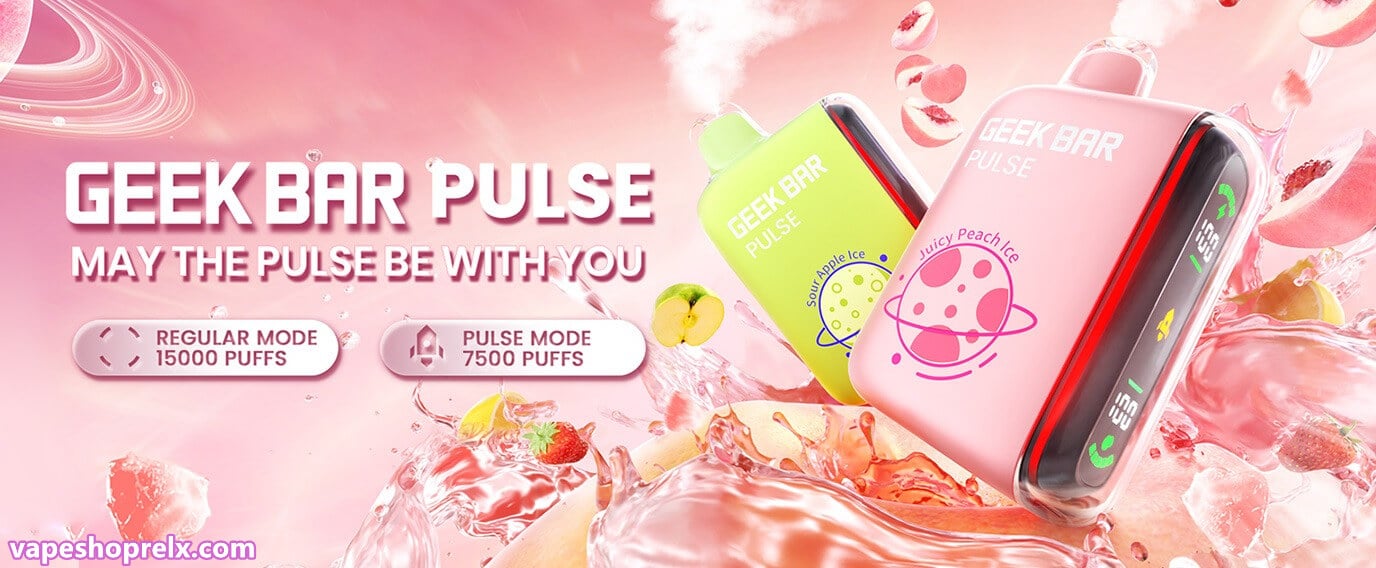 GEEK BAR PULSE 小火箭15000 Puffs 一次性電子煙｜可充電LED顯示拋棄式霧化棒多模式調節-1
